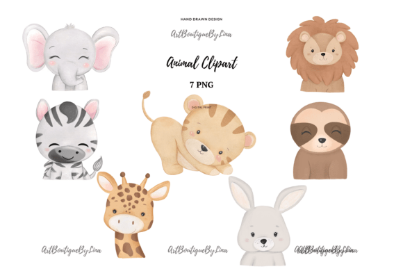 Adorable Jungle Nursery Decor with Baby Safari Clipart