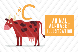 Animal Alphabet C for Cow: A Designer's Playful Asset