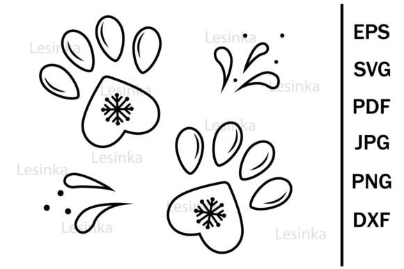 Animal Footprint: A Whimsical Winter Asset