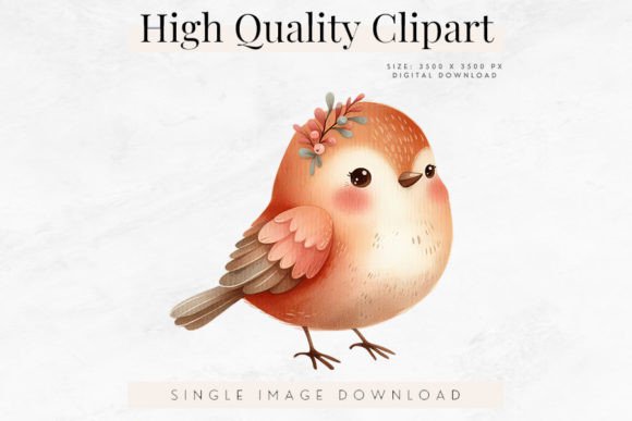 Cute Bird Clipart: Elevate Your Designs with Watercolor Art
