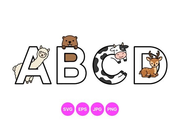 Cute Farm Animal Alphabet SVG: A Playful Design Asset