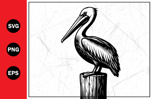 Pelican Perched Silhouette Animal Svg: A Creative Asset for Modern Projects