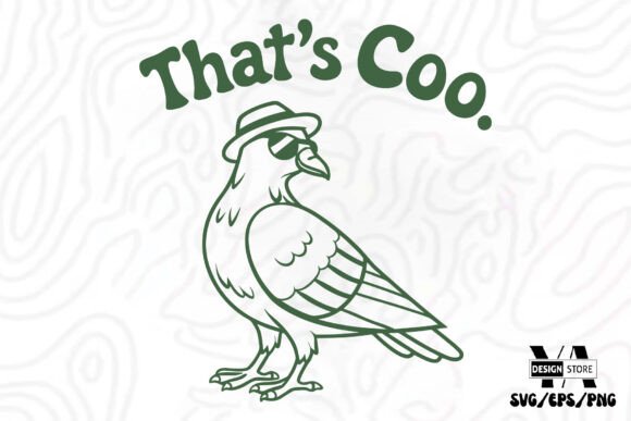 Retro Funny Animal Pigeon Puns SVG PNG: A Quirky Design Asset