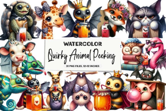 Unleash Whimsy: The Power of Quirky Animal Peeking Clipart