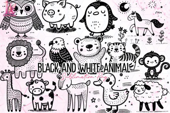 Unleashing Creativity with Black and White Animal Clipart PNG