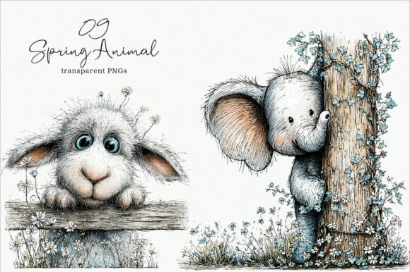 Watercolor Spring Animal Clipart: A Fresh Take on Seasonal Design